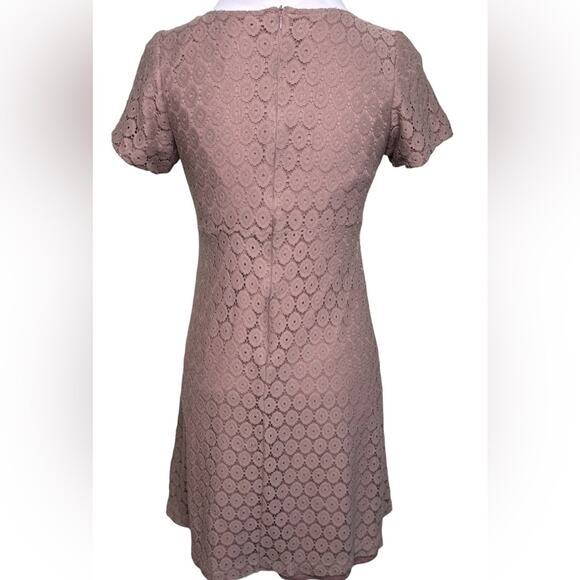 Rabbit Rabbit Rabbit Dress Size 6 Brown Floral Lace Knee Length Dress Size 6 - Picture 7 of 9